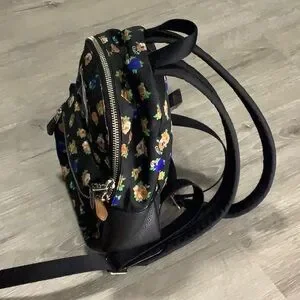 Coach | Bags | Coach Black Floral Mini Backpack With Wolf  display picture 3